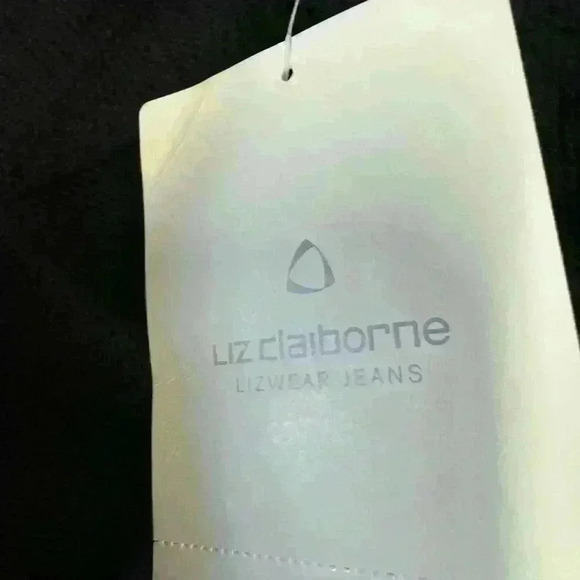 NWT Y2K Liz Claiborne Sweater Vest XL Black Tan Stripe V-Neck Retro Preppy Knit - Picture 4 of 8